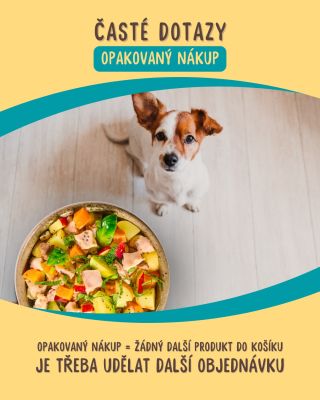 Opakovaný nákup = klid v duši + plná miska 🐶 Zapněte si naši službu opakovaný nákup a zbavte se starostí s objednávkou....
